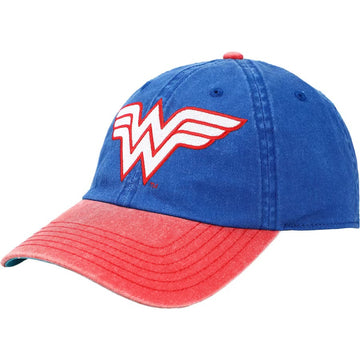 Bioworld Wonder Woman Comic Book Superhero RED BLUE WHITE Logo Dad Hat for Women