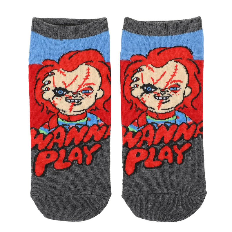 Bioworld Chucky & The Bride Of Chucky Women's 5-Pair Ankle Socks