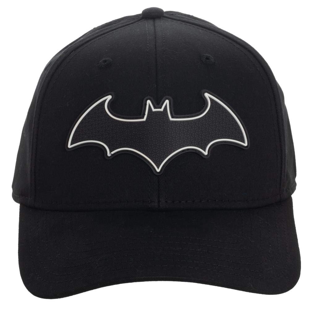 Batman Comic Book Superhero Flex Fit Black Logo Hat