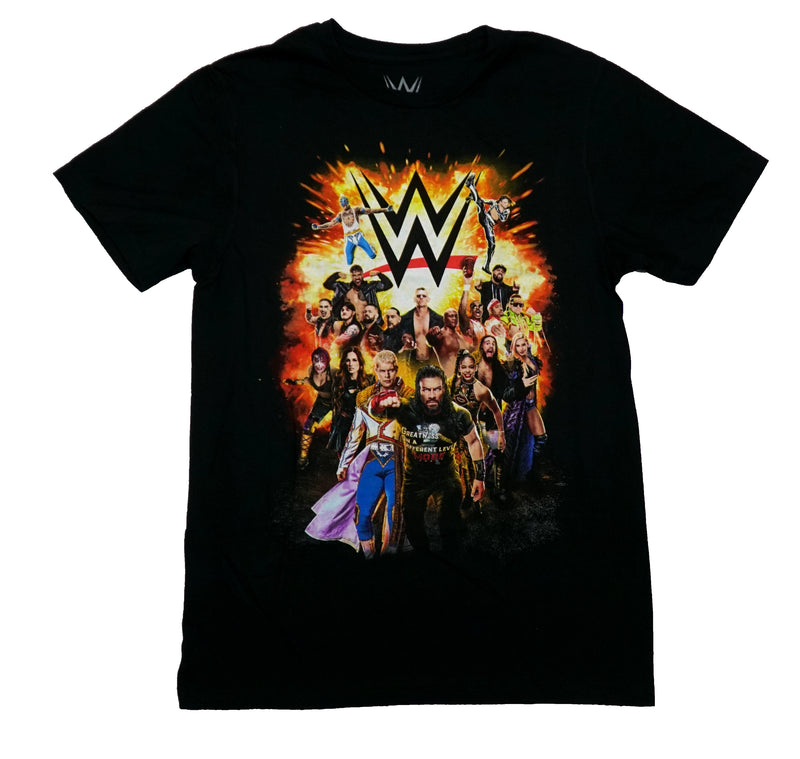 WWE Mens T-Shirt - Roman Reigns Lead Huge Group Explosion - Inmyparentsbasement.com