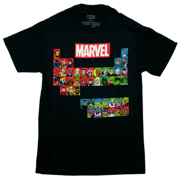 Marvel Superheroes Mens T-Shirt - Perodic Table of Elements