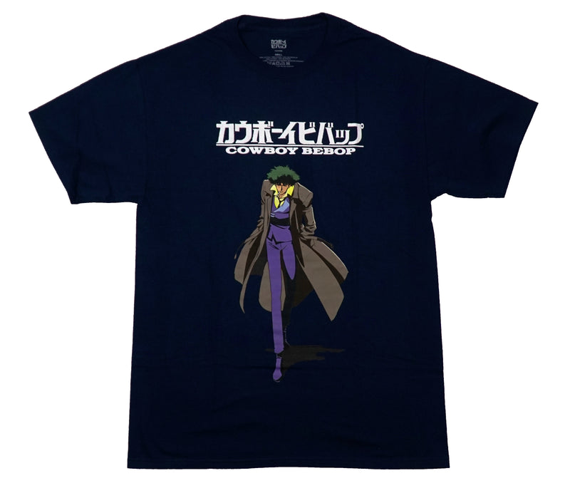Cowboy Bebop Mens T-Shirt- Spike Spiegel Cigarette In Mouth Walking