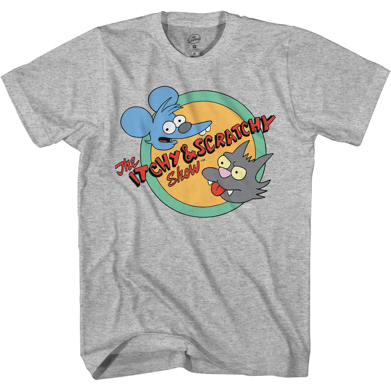 The Simpsons Mens t-Shirt - Itchy and Scratchy Show Logo T-Shirt for Adults - Inmyparentsbasement.com