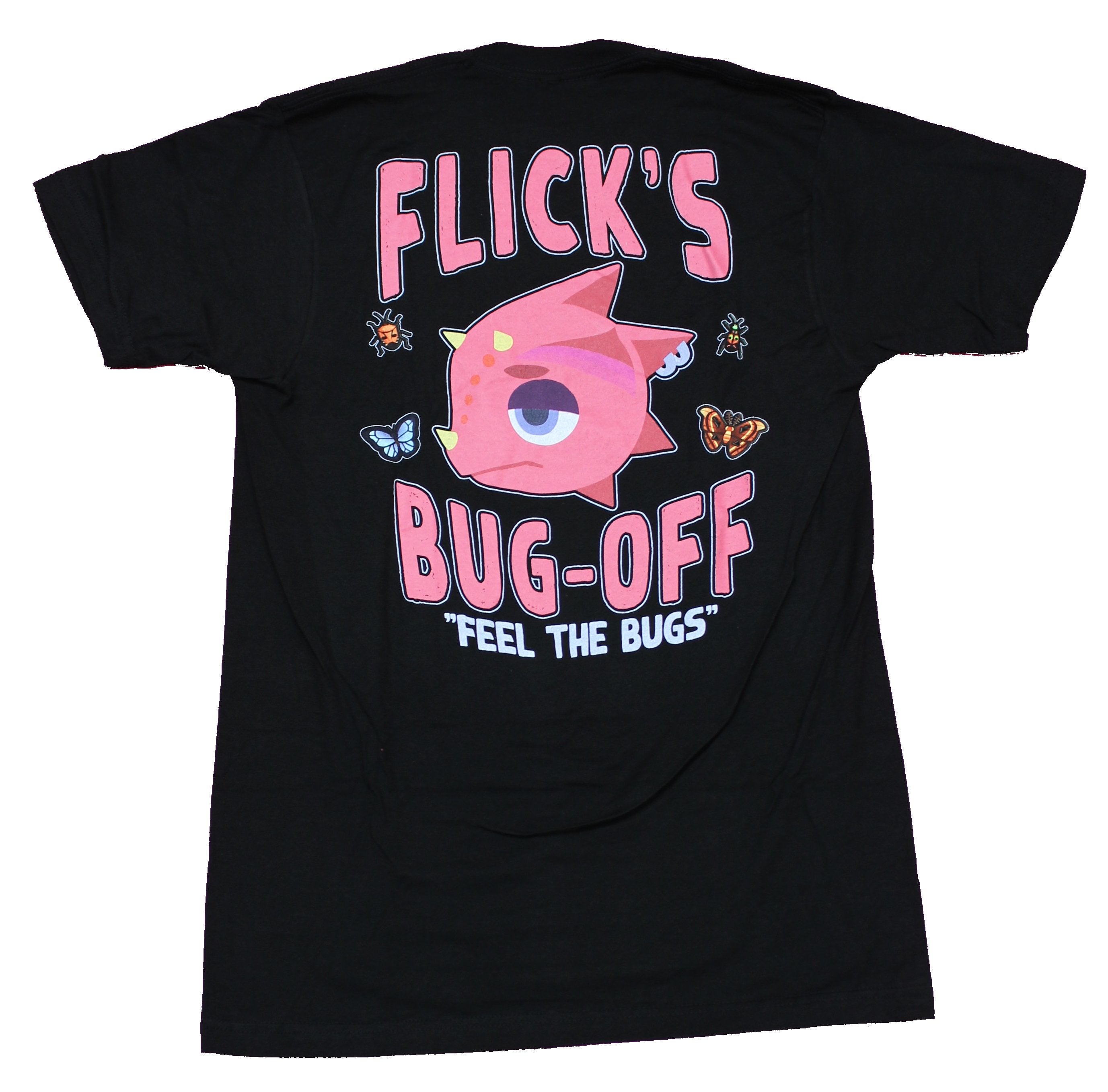 Animal Crossing Mens T-Shirt - Flick's Bug Off Feel the Bugs
