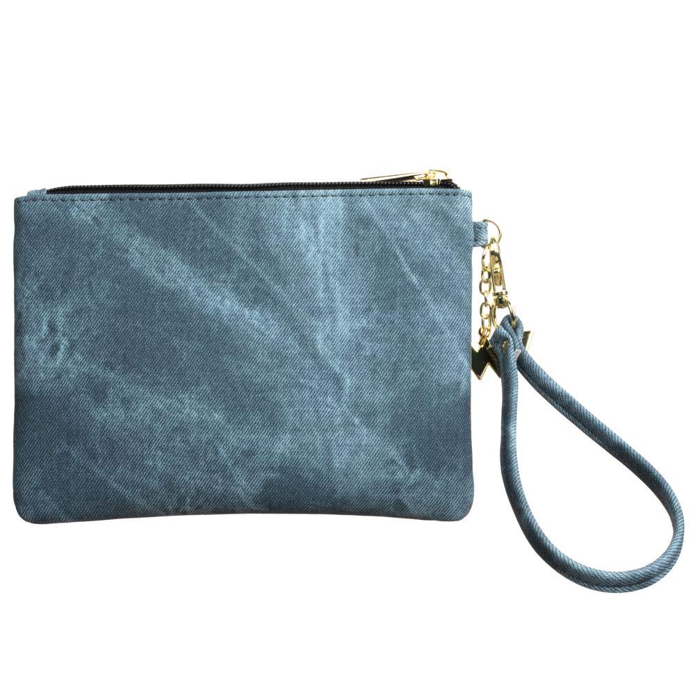 Truth Love & Justice Wonder Woman Superhero Denim Clutch