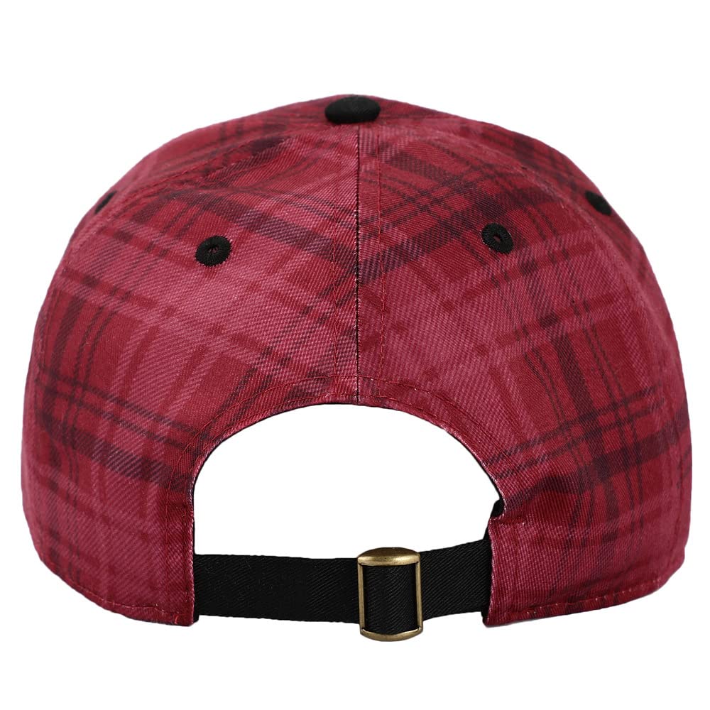 Harry Potter Hogwarts Embroidered Plaid Color Block Cotton Twill hat Multicolored