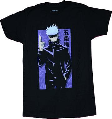JuJutsu Kaisen Mens T-shirt - Gojo Satoru Fingers  Background