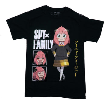 Spy X Family Mens T-Shirt - Anya Standing by Boxed Images Kanji Name