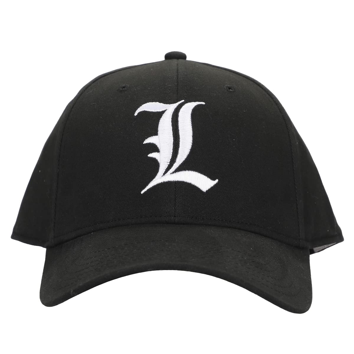 Death Note L Logo Elite Flex Black Baseball Cap