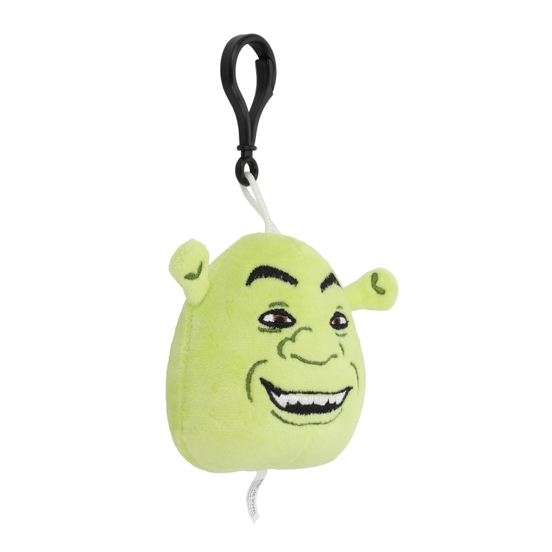 Bioworld Shrek Character Head 3.34" Plush Keychain/Bag Clip