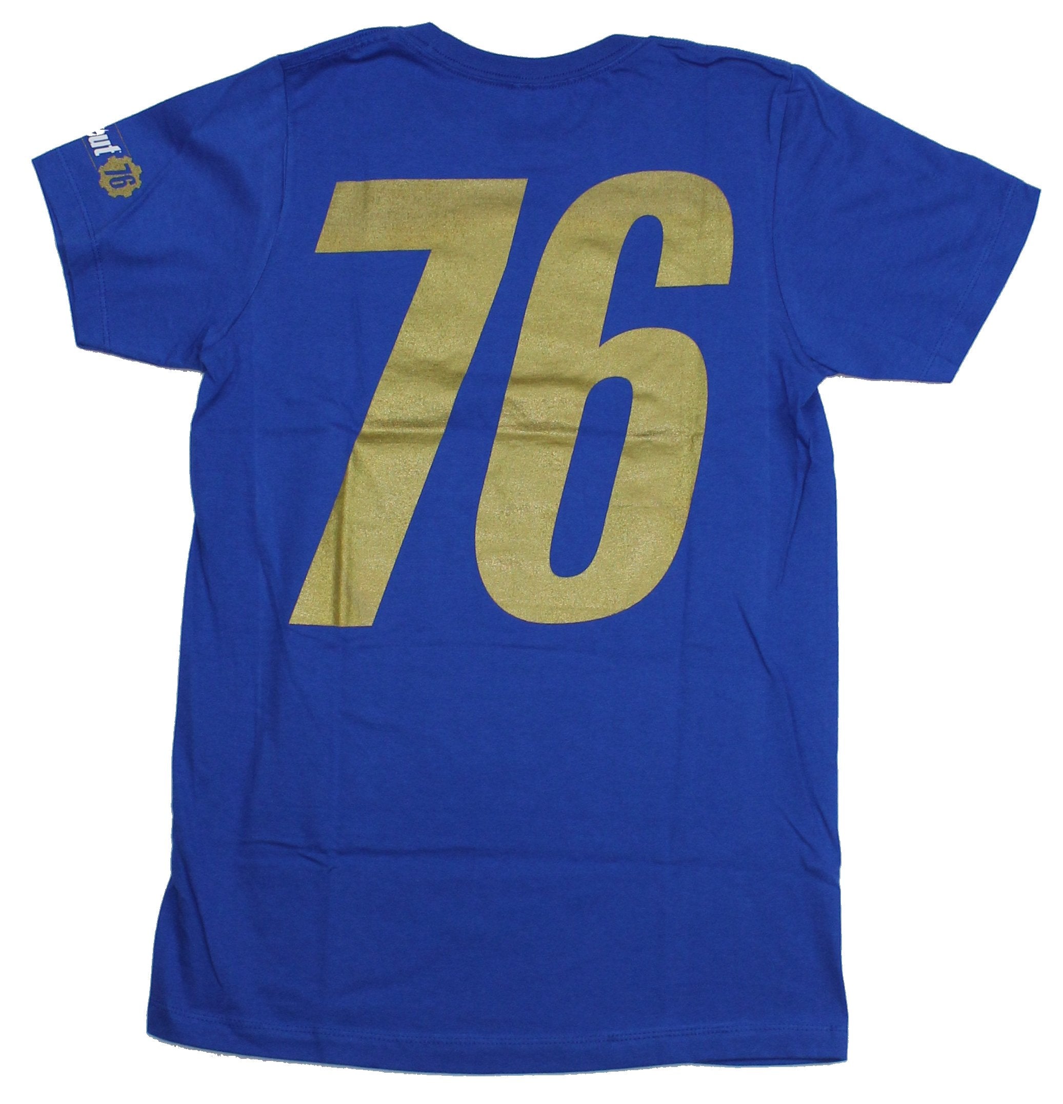 Fallout Bethesda Mens  T-Shirt - Fallout 76 Sprocket Logo Front & Back