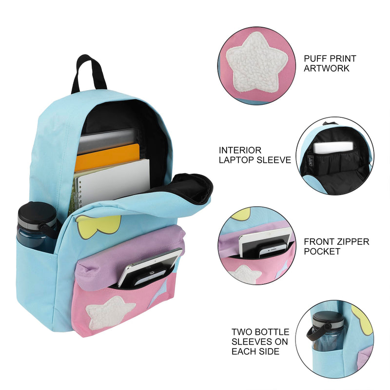 Bioworld Kirby Stars 17" Pink & Blue adult Backpack