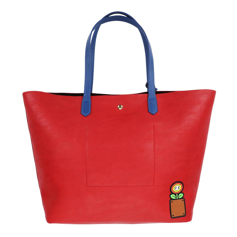 Super Mario Bros Power-Up Patches Women's Red Tote