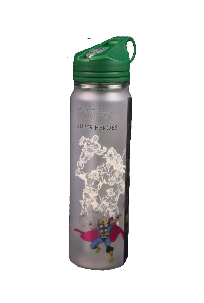 Bioworld Marvel 24 oz. Superheroes and Supervillains Water Bottle
