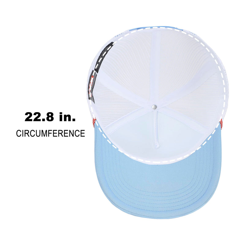 Marvel Universe Captain America Superhero Shield & Wings Adult Blue Trucker Hat