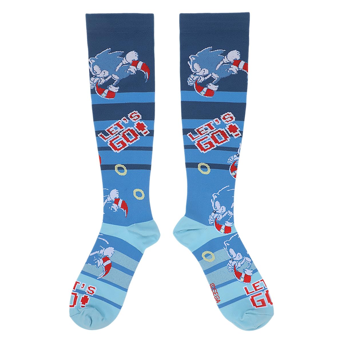 Bioworld Sonic the Hedgehog Sonic and Knuckles Athletic Compression Socks