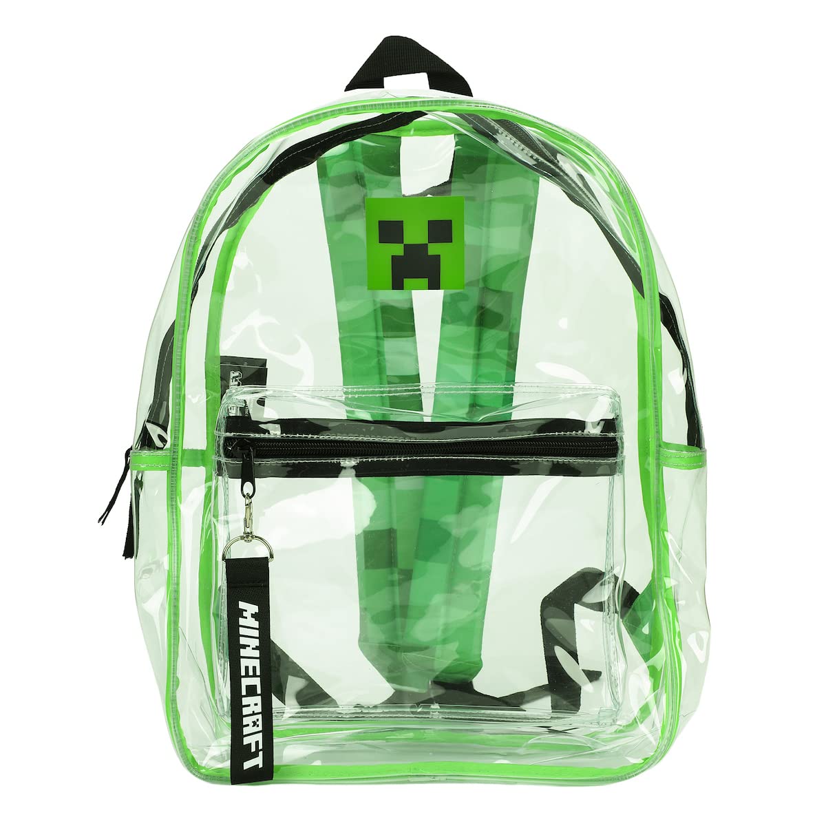 Bioworld Minecraft 17 Clear Plastic Backpack with Removable Laptop Pocket