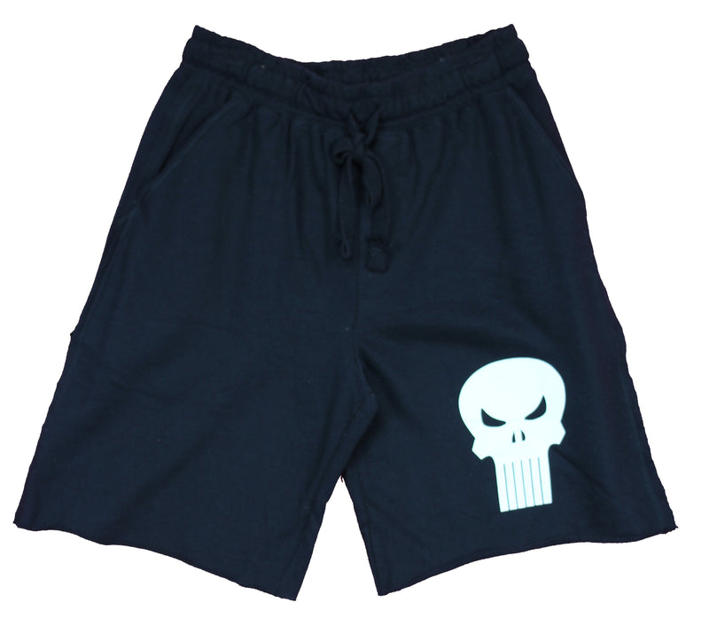Marvel Comics Men's Punisher Long Cut Off Lounge. Gym, Sleep Shorts