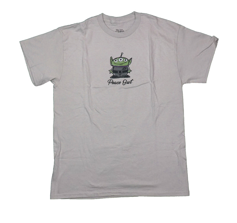 Toy Story  Mens T-Shirt -  Small Alien Above Peace Out Front Big Alien Back