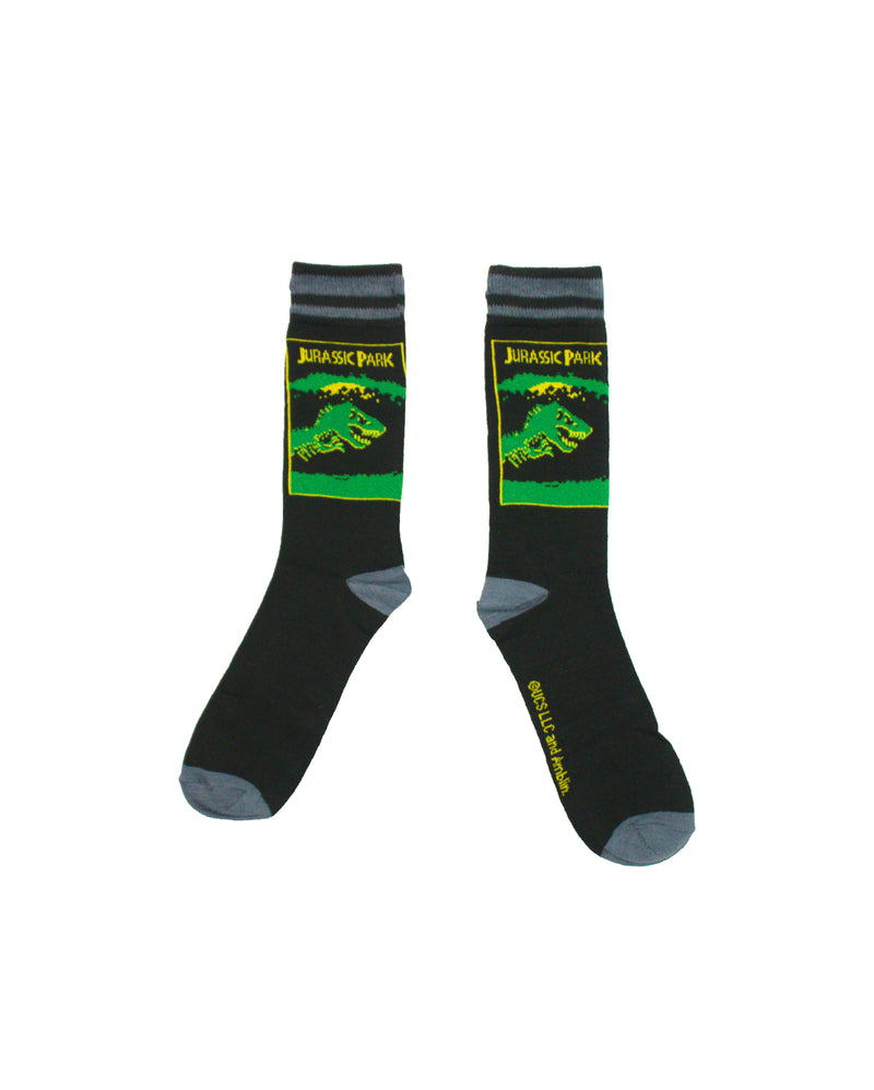 Jurassic Park T-Rex fossil image Men's crew socks