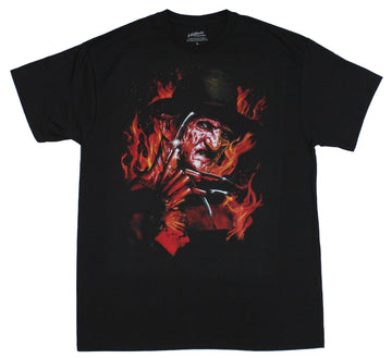 Nightmare on Elm Street Mens T-Shirt - Flaming Freddy Kruger Come Here Pose
