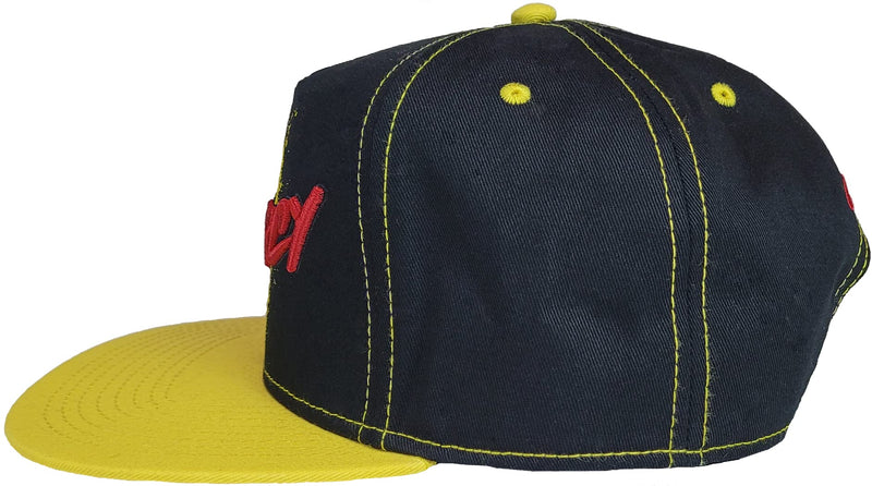 Ripple Junction Cobra Kai Snapback Hat Dojo Logo No Mercy Graffiti Structured Flat Bill Officially Licensed Black