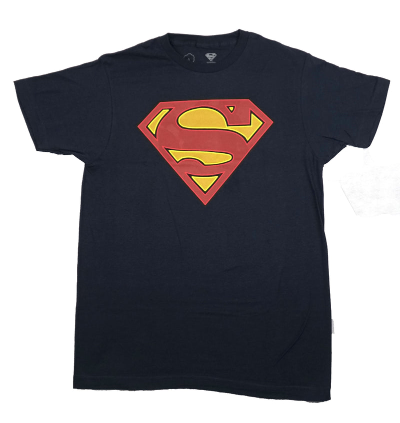 Superman Mens T-Shirt - Classic Red & Yellow Chest Logo