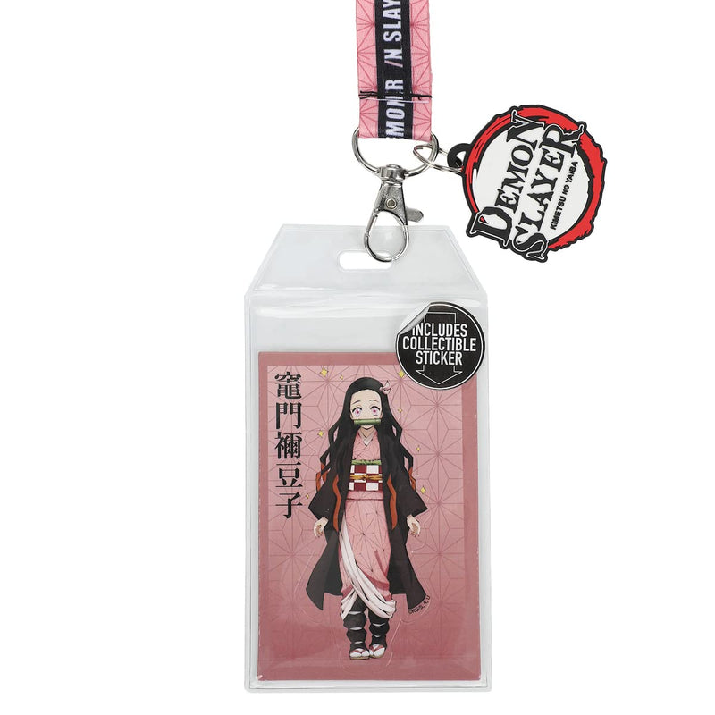 Demon Slayer Nezuko Lanyard with Neck Breakaway and Metal Charm