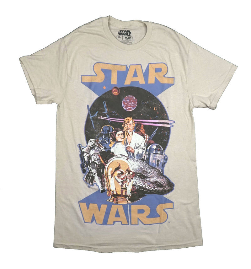 Star Wars Mens T-Shirt - Elaborate New Hope Classic Poster Image