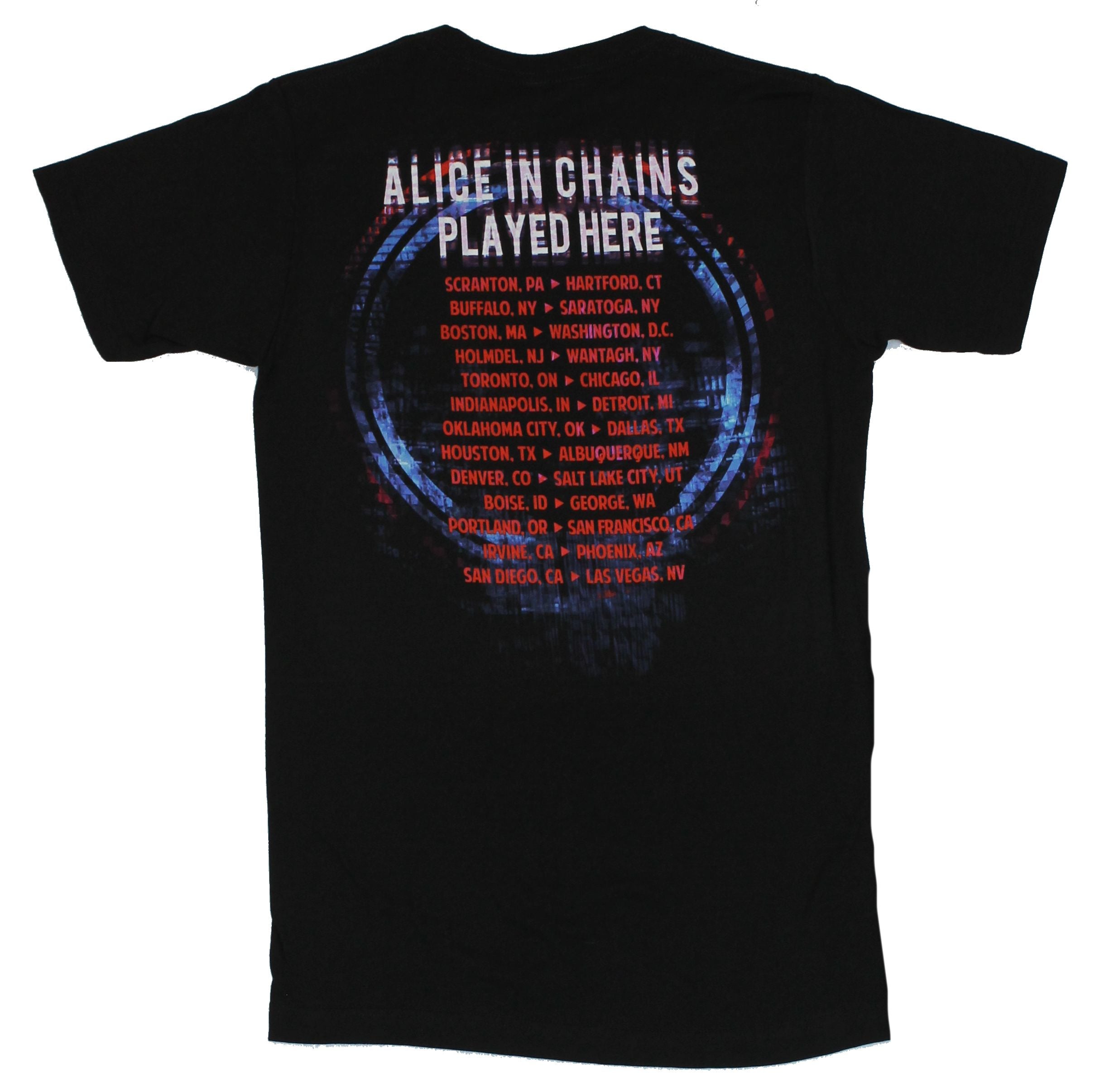 Alice in Chains Mens T-Shirt - Play Button Image Played Here Tour