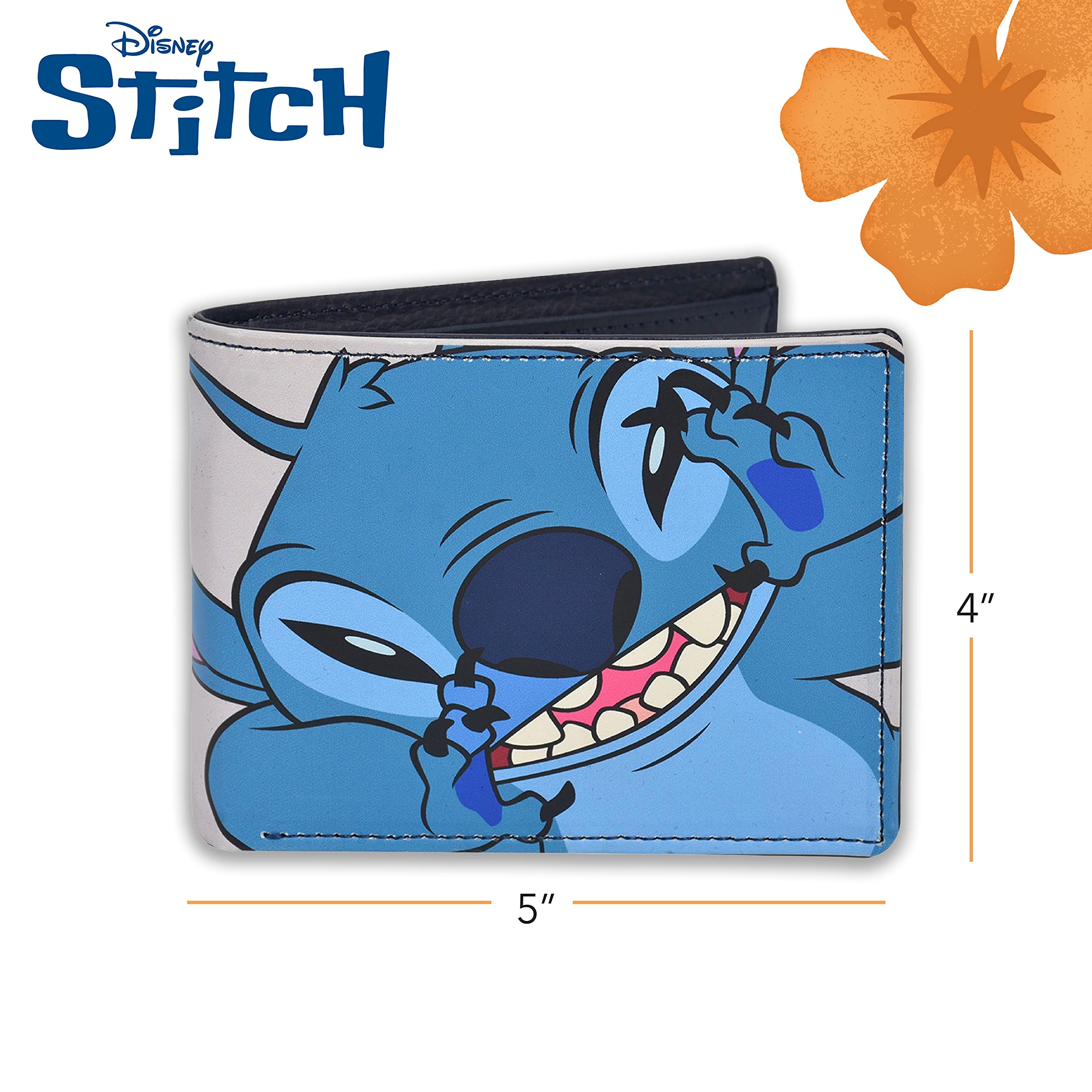 Disney's Stitch Bifold Wallet in a Decorative Tin Case, Multi