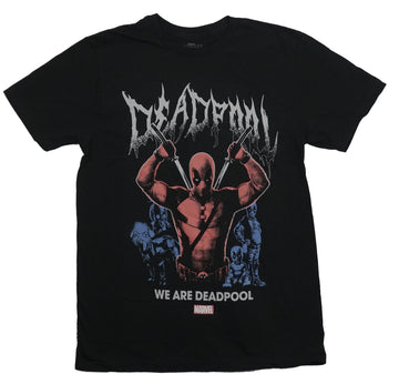 Deadpool Mens T-Shirt -  We Are Deadpool Red Blue Group Image