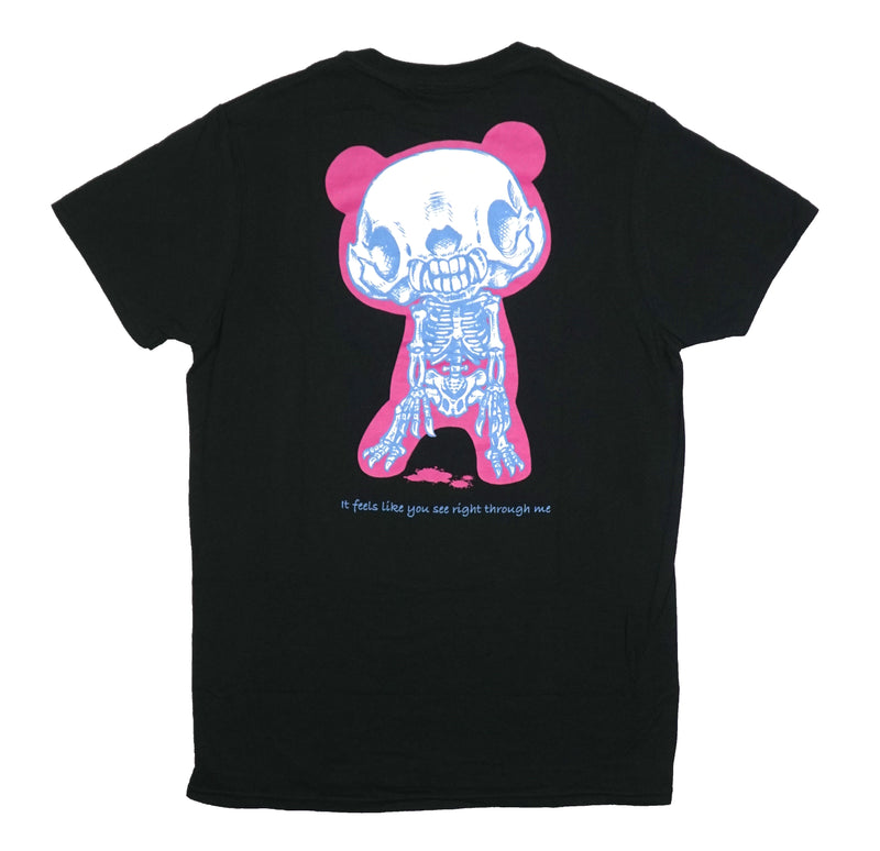 GloomyBear Mens T-Shirt -  Hot Pink Bloody Bear Outline Image