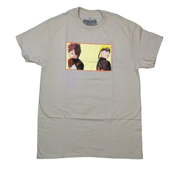 Naruto Shippuden Mens T-Shirt - Gaara & Naruto On Front Giant Naruto Back