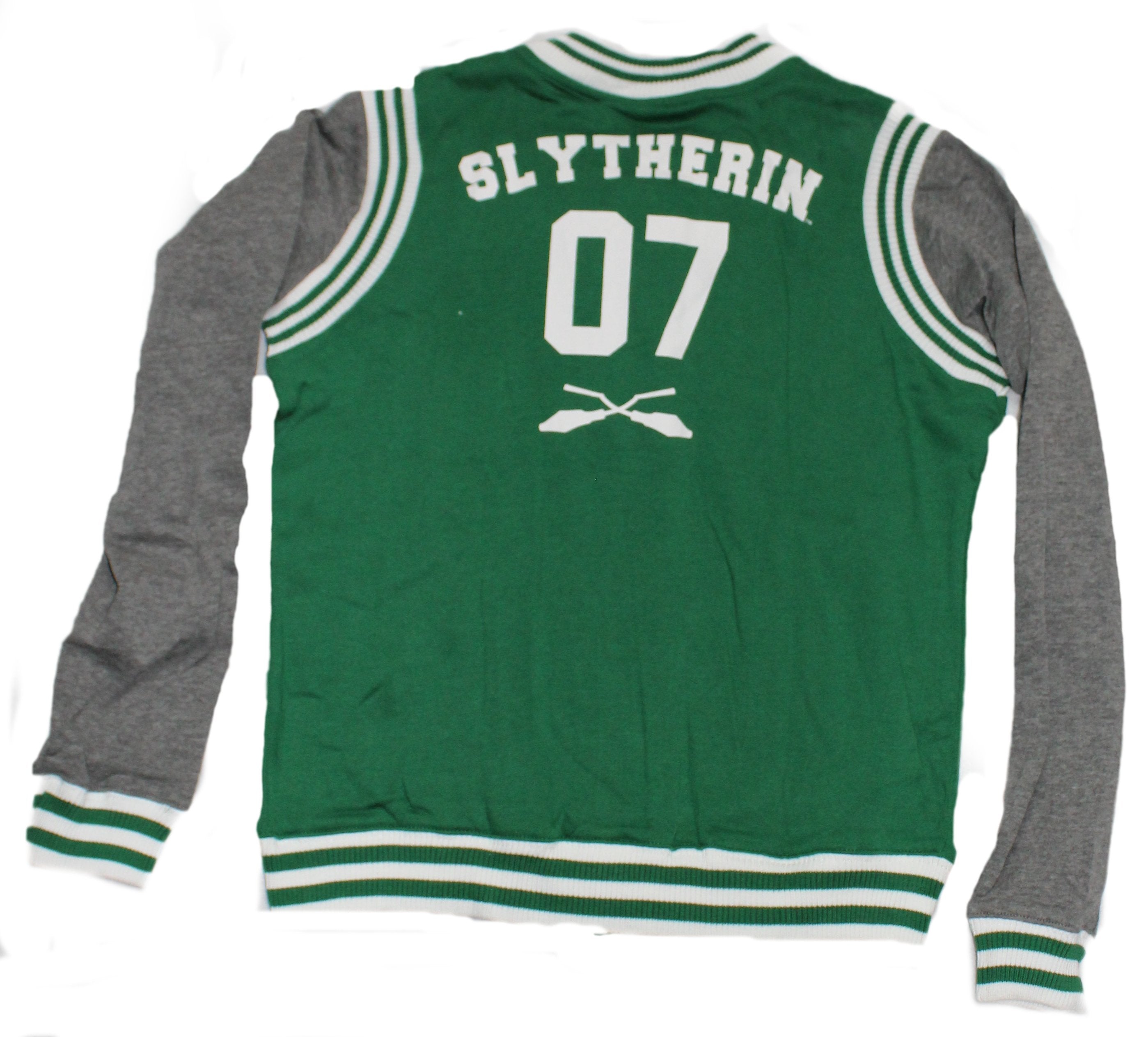 Harry Potter Mens Lettermans Jacket - 07 on Back Crest on Front Gray Sleeves