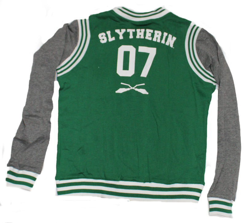 Harry Potter Mens Lettermans Jacket - 07 on Back Crest on Front Gray Sleeves