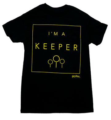 Harry Potter Mens T-Shirt - Yellow Print I'm A Keeper