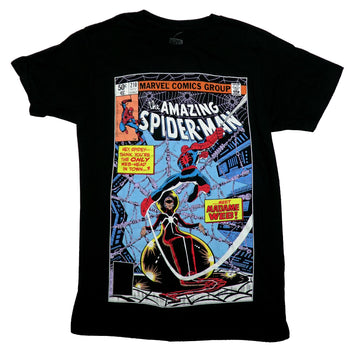Spider-man Mens T-Shirt - Issue 210 Cover Meet Madame Web