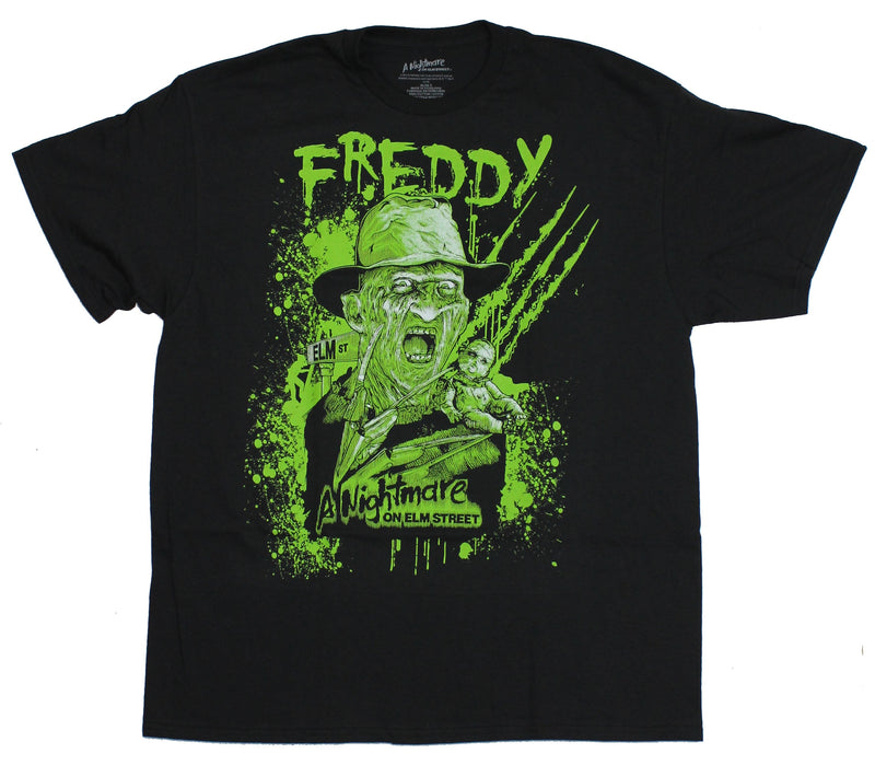 Nightmare on Elm Street  Mens T-Shirt - Freddy Face Baby doll Issues