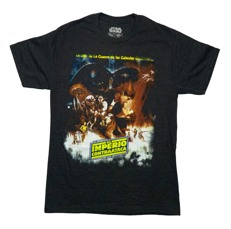 Star Wars Mens T-Shirt -Movie Poster Spanish La Guerra De Las Galaxias - Inmyparentsbasement.com