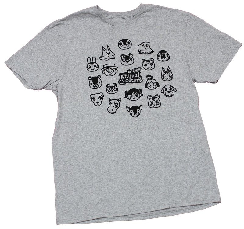Animal Crossing Mens T-Shirt - Simple 18 Face Collection