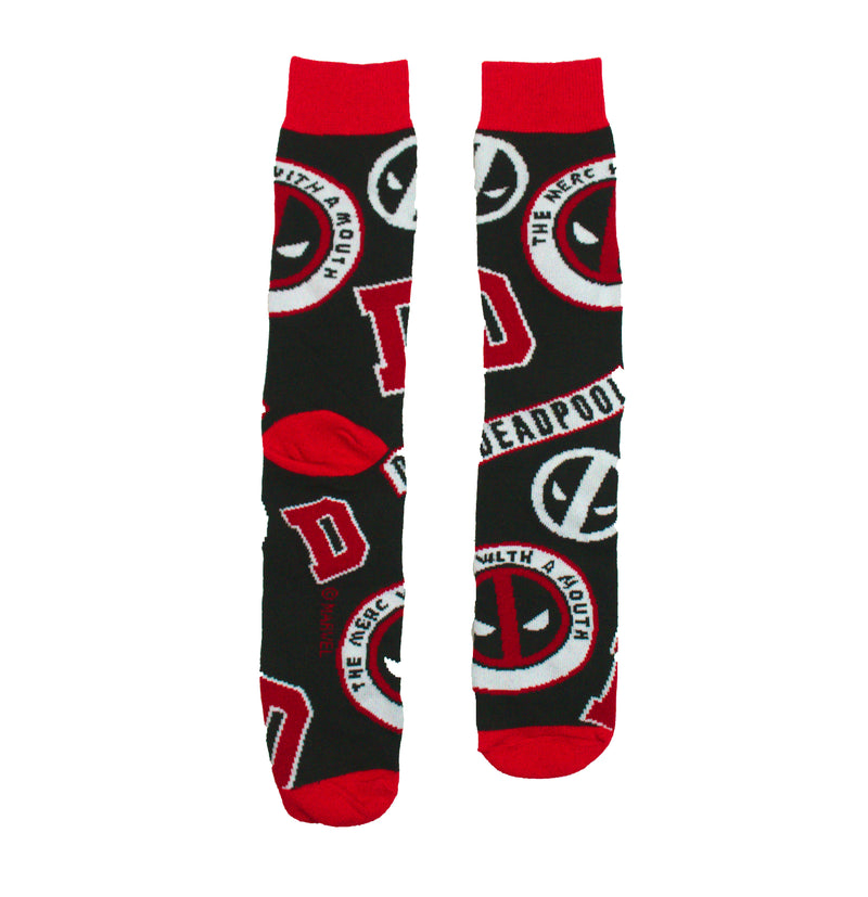 Deadpool Merc with a Mouth logo Men's Crew sock