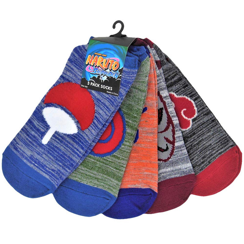 Ripple Junction Naruto Shippuden Icons 5 Pack Novelty Socks Officially Licensed, OS Multicoloured