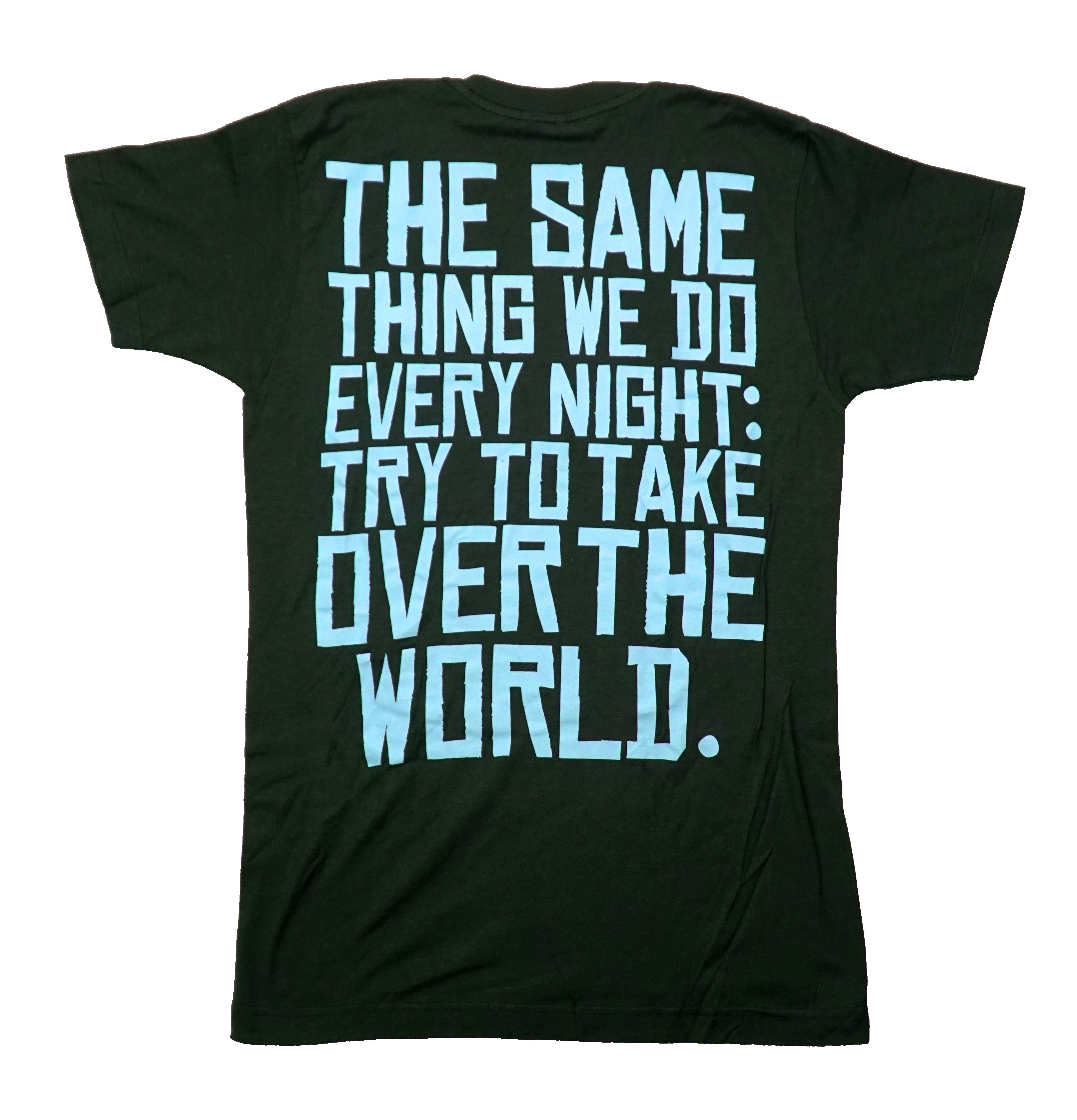 Pinky and the Brain Mens T-Shirt - Gee Brain... Take Over World Back