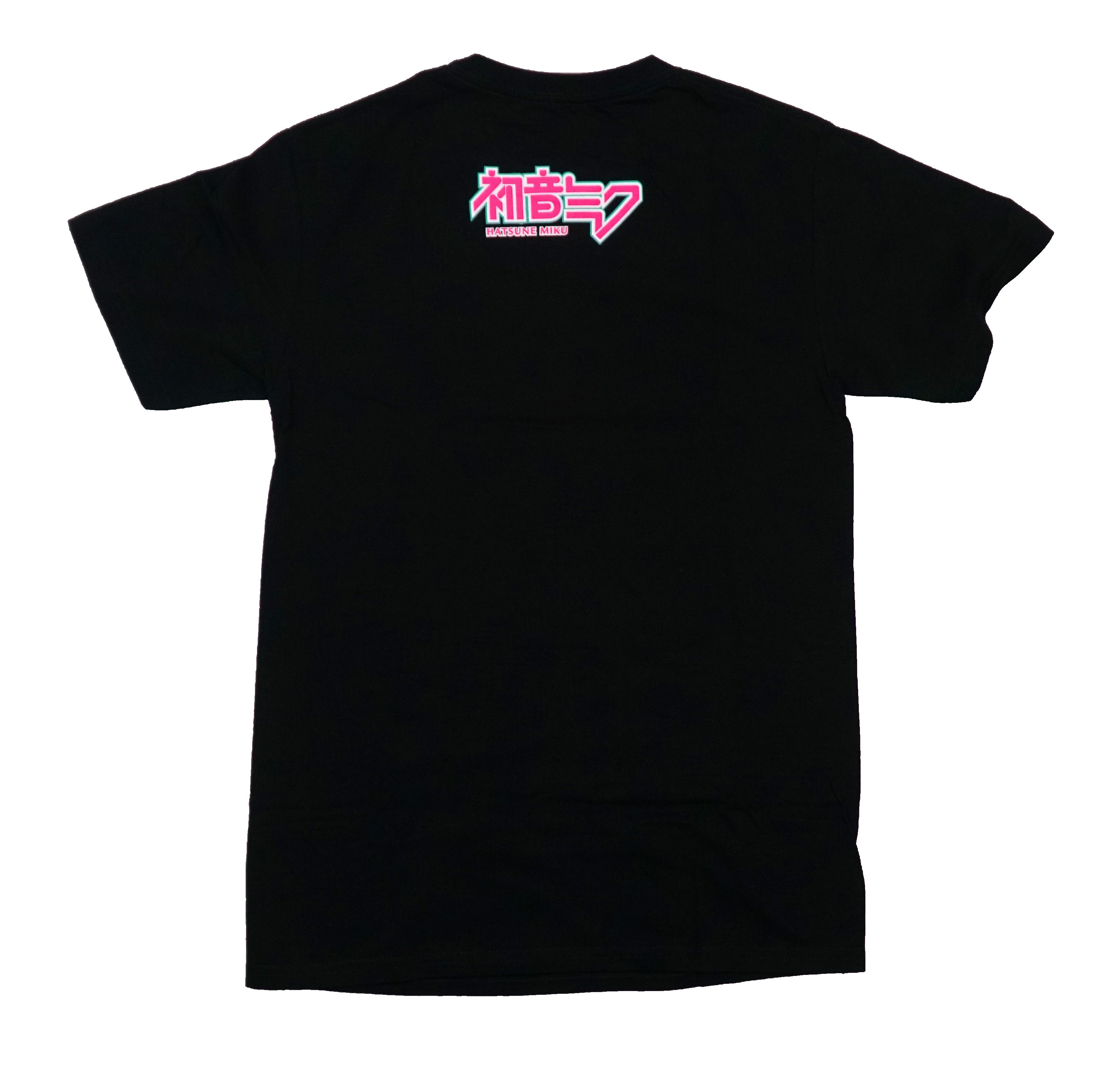 Hatsune Miku Mens T-Shirt -  Floating In Bright Music Note Galaxy