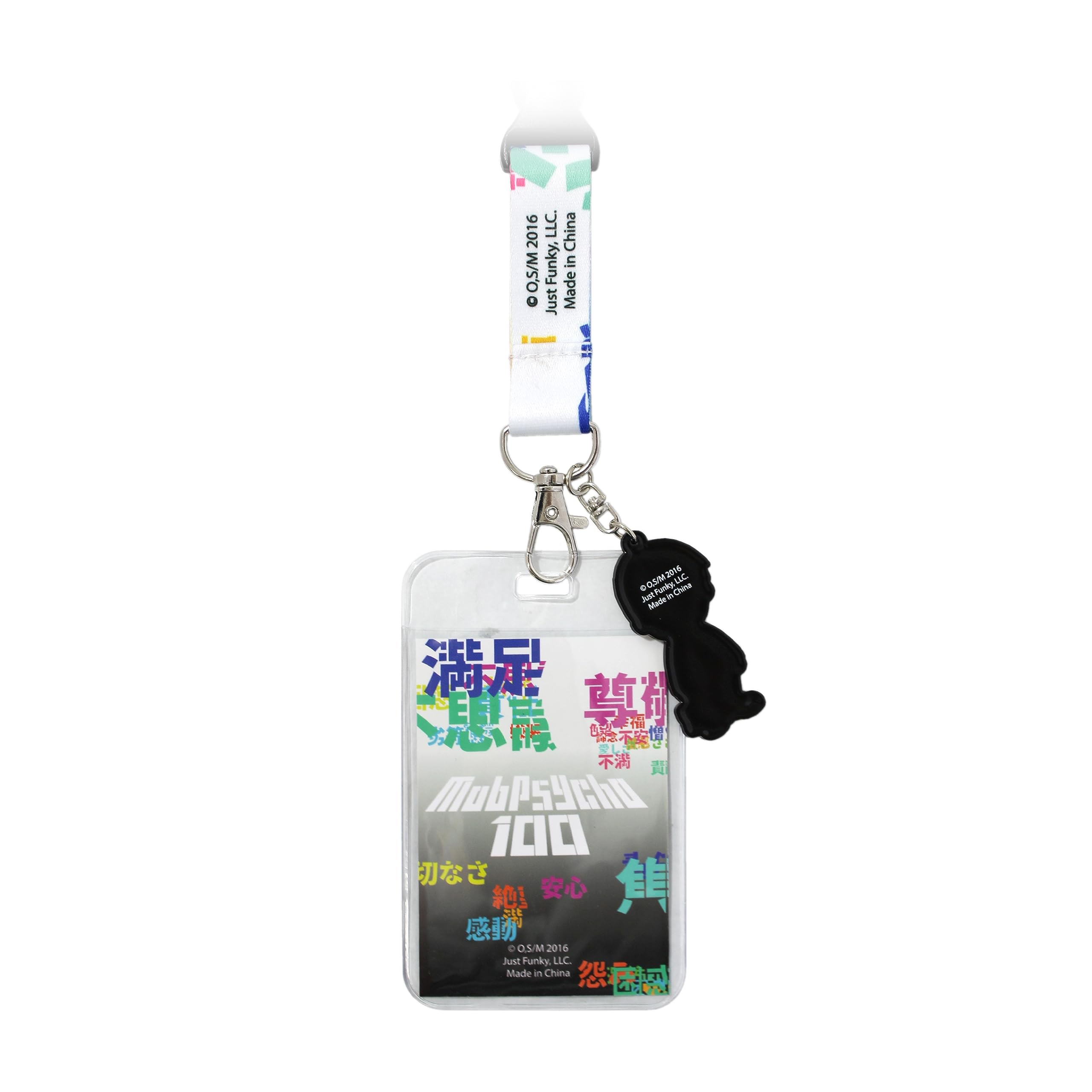Mob Psycho 100 Merch ID Badge Holder Lanyard Keychain Lanyard w/Rubber Pendant