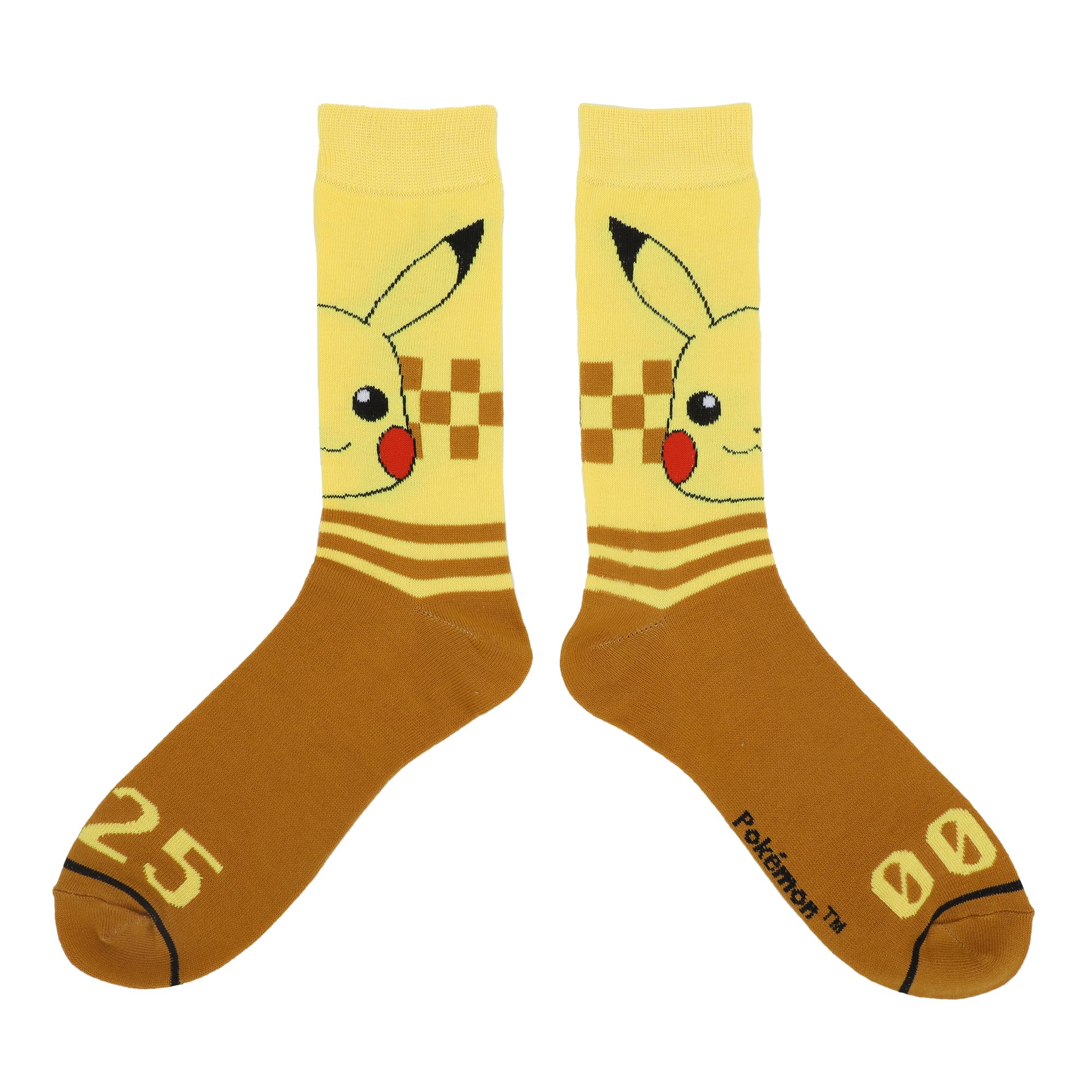 Pokemon Faces With Pokedex Numbers Men's 5-Pair Casual Crew Socks - Inmyparentsbasement.com