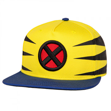 X-Men Wolverine Under Bill Art Flat Brim Hat Yellow