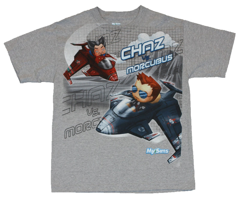 My Sims Racing Mens T-Shirt  - Chaz vs Morcubus on Gray