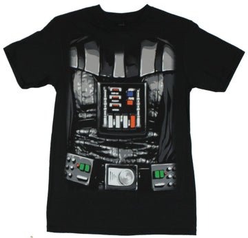 Star Wars  Mens T-Shirt -  Darth Vader Detailed Costume Front Image